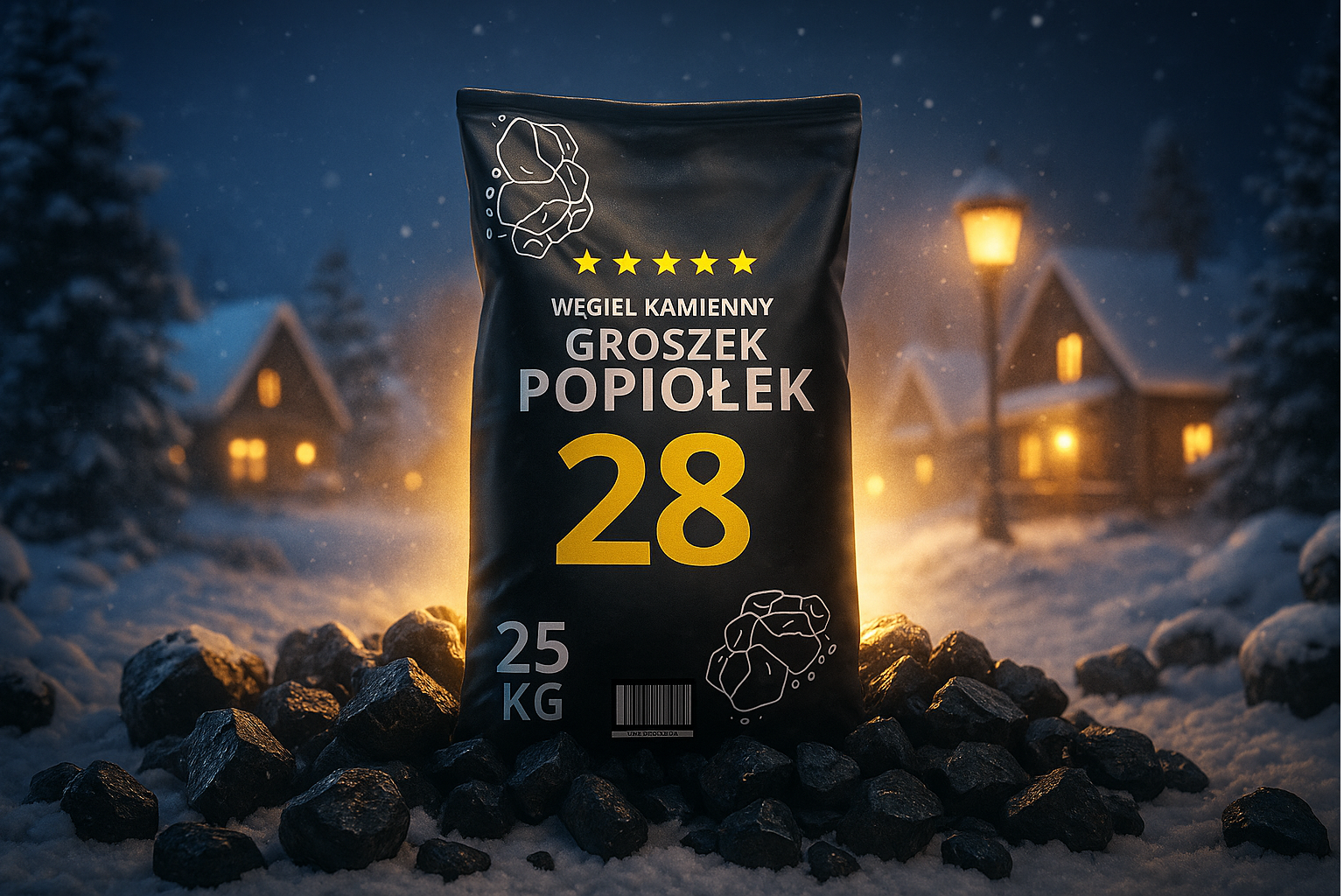 Ekogroszek Popiołek 28 MJ/kg